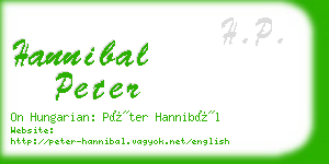 hannibal peter business card